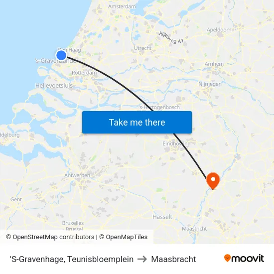 'S-Gravenhage, Teunisbloemplein to Maasbracht map