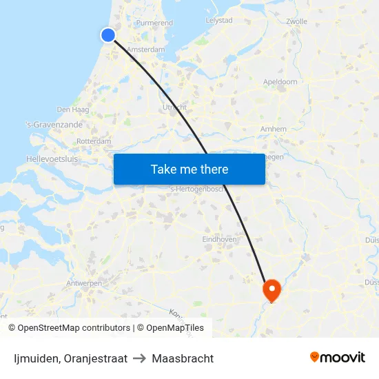 Ijmuiden, Oranjestraat to Maasbracht map