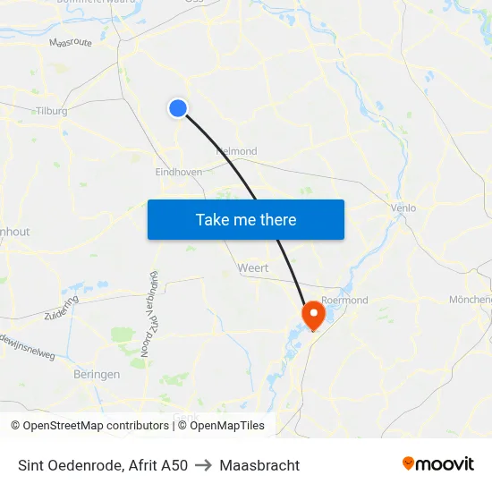 Sint Oedenrode, Afrit A50 to Maasbracht map