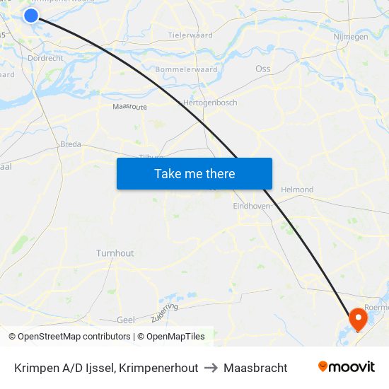Krimpen A/D Ijssel, Krimpenerhout to Maasbracht map