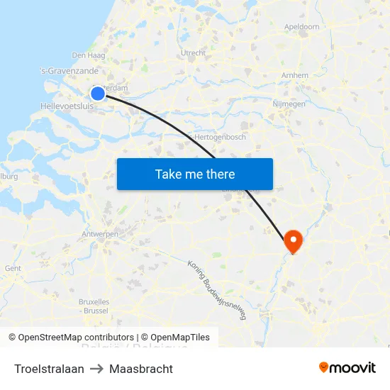 Troelstralaan to Maasbracht map