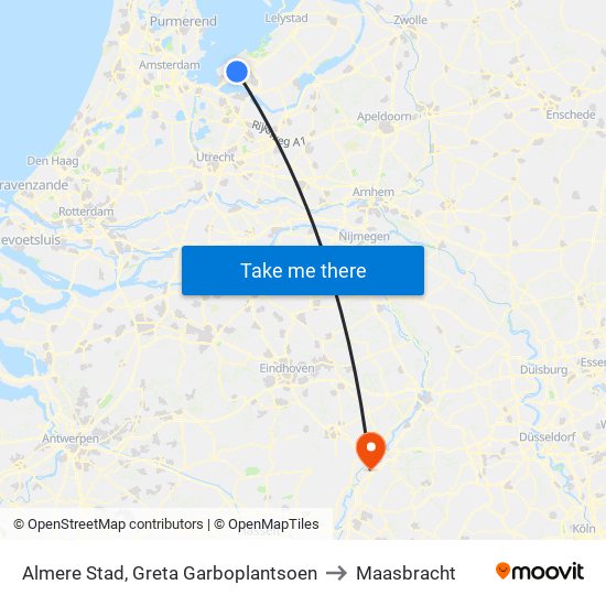 Almere Stad, Greta Garboplantsoen to Maasbracht map