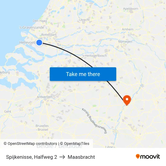 Spijkenisse, Halfweg 2 to Maasbracht map