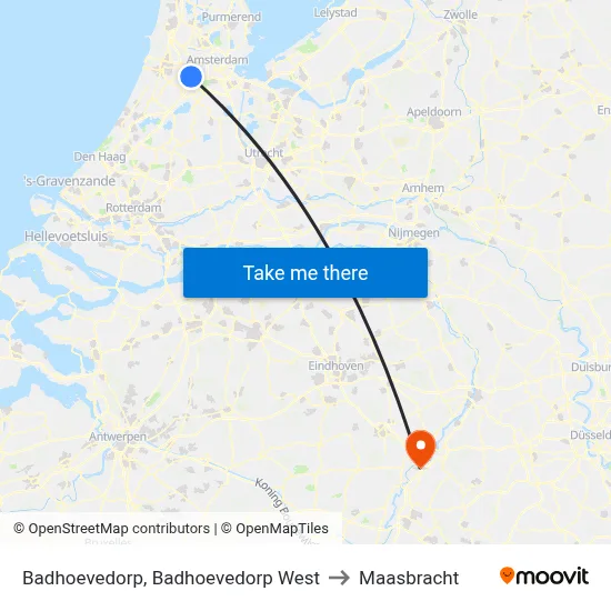Badhoevedorp, Badhoevedorp West to Maasbracht map