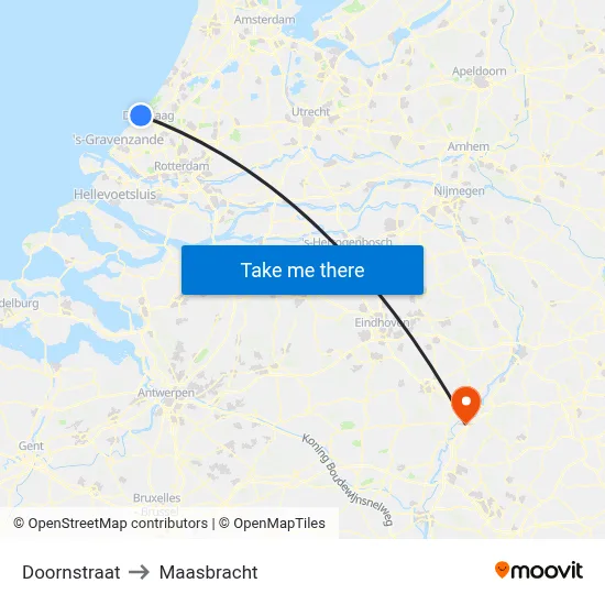 Doornstraat to Maasbracht map