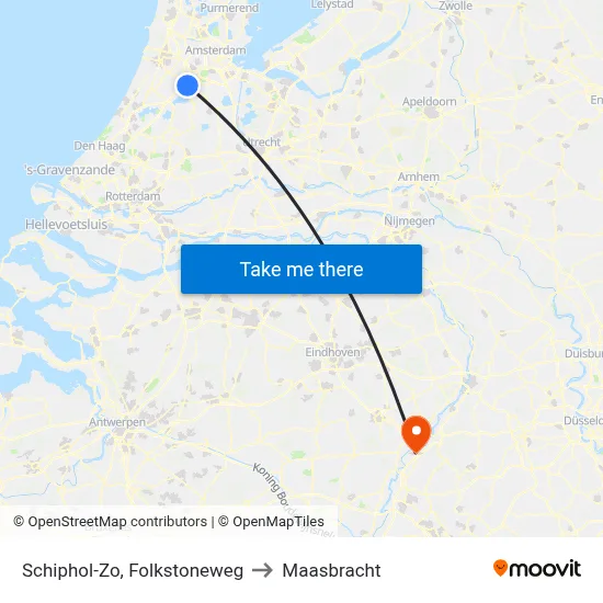 Schiphol-Zo, Folkstoneweg to Maasbracht map