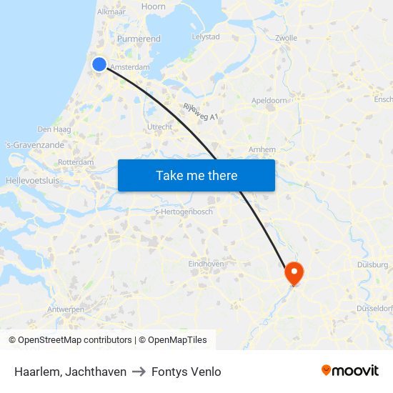 Haarlem, Jachthaven to Fontys Venlo map