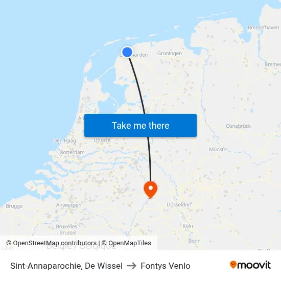 Sint-Annaparochie, De Wissel to Fontys Venlo map