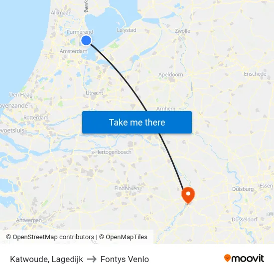 Katwoude, Lagedijk to Fontys Venlo map