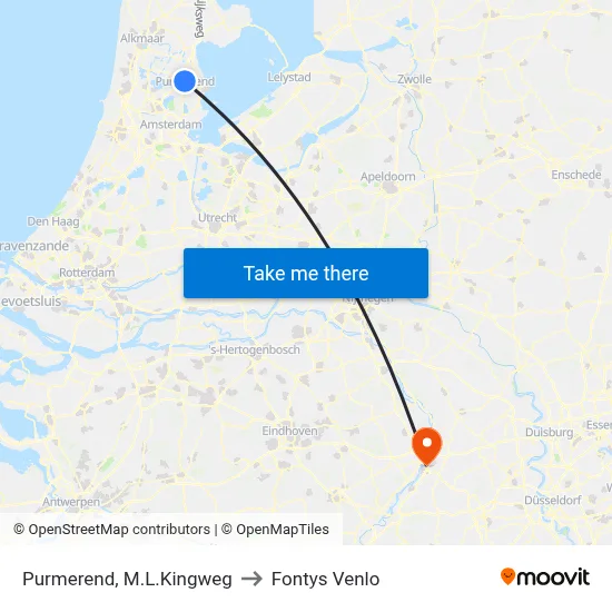 Purmerend, M.L.Kingweg to Fontys Venlo map