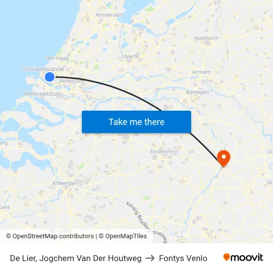 De Lier, Jogchem Van Der Houtweg to Fontys Venlo map
