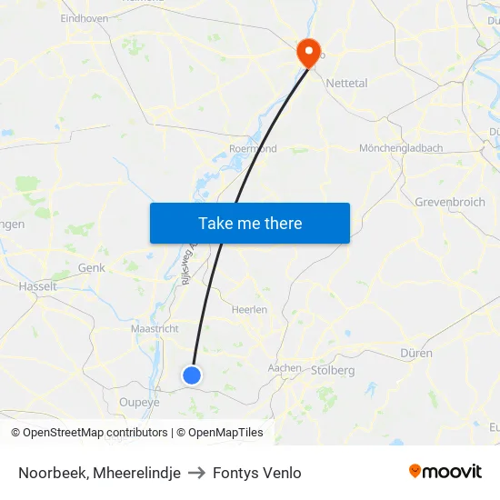 Noorbeek, Mheerelindje to Fontys Venlo map