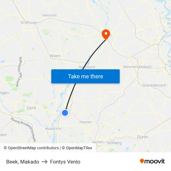 Beek, Makado to Fontys Venlo map