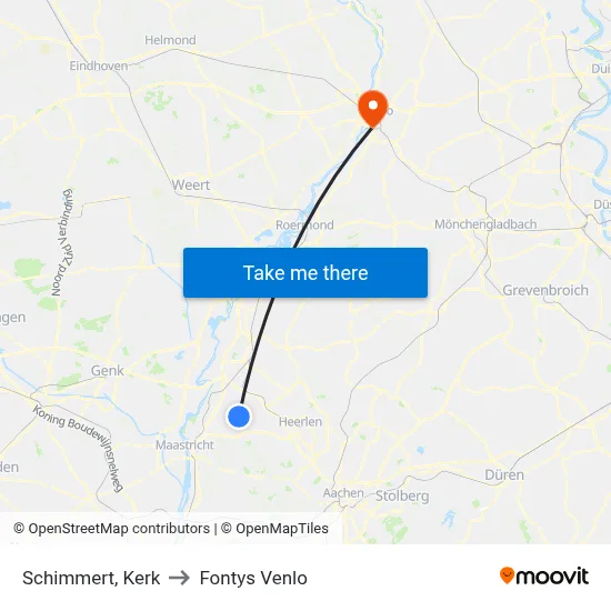 Schimmert, Kerk to Fontys Venlo map