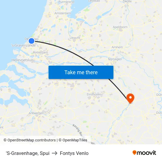 'S-Gravenhage, Spui to Fontys Venlo map