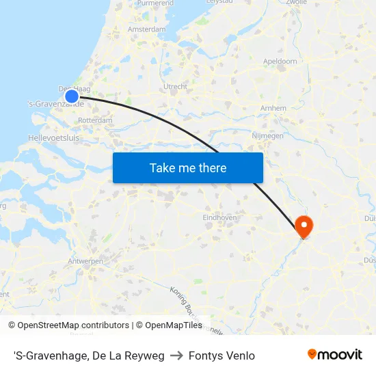 'S-Gravenhage, De La Reyweg to Fontys Venlo map