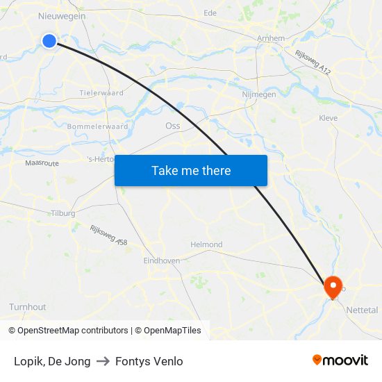 Lopik, De Jong to Fontys Venlo map