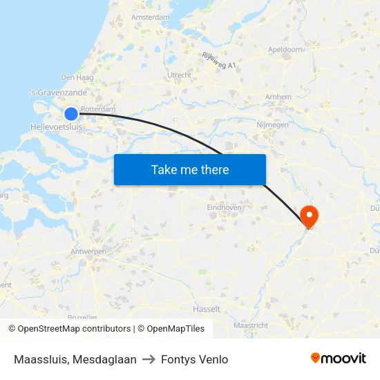 Maassluis, Mesdaglaan to Fontys Venlo map
