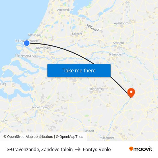 'S-Gravenzande, Zandeveltplein to Fontys Venlo map