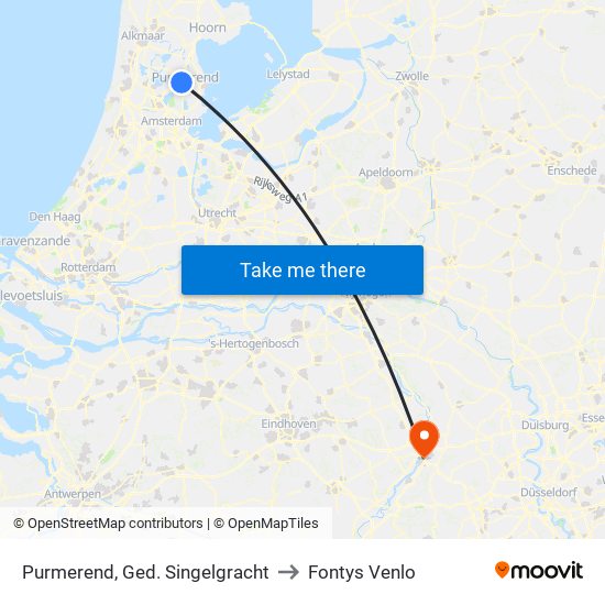 Purmerend, Ged. Singelgracht to Fontys Venlo map