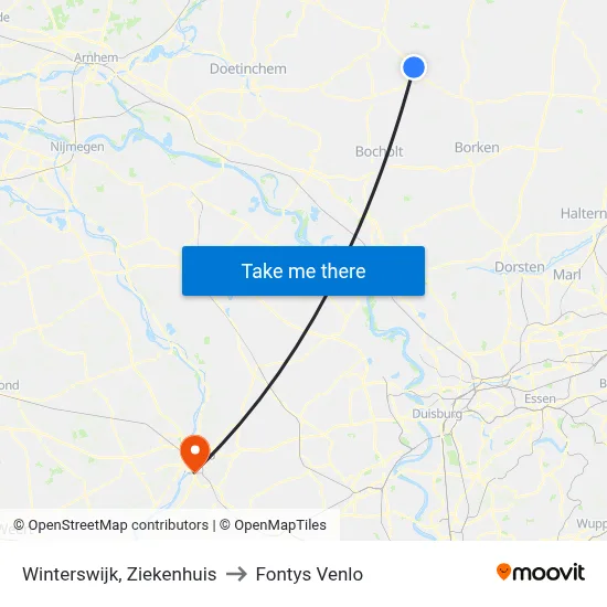 Winterswijk, Ziekenhuis to Fontys Venlo map