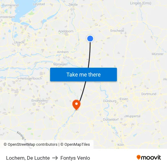 Lochem, De Luchte to Fontys Venlo map