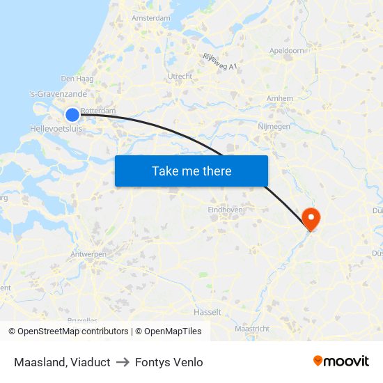 Maasland, Viaduct to Fontys Venlo map