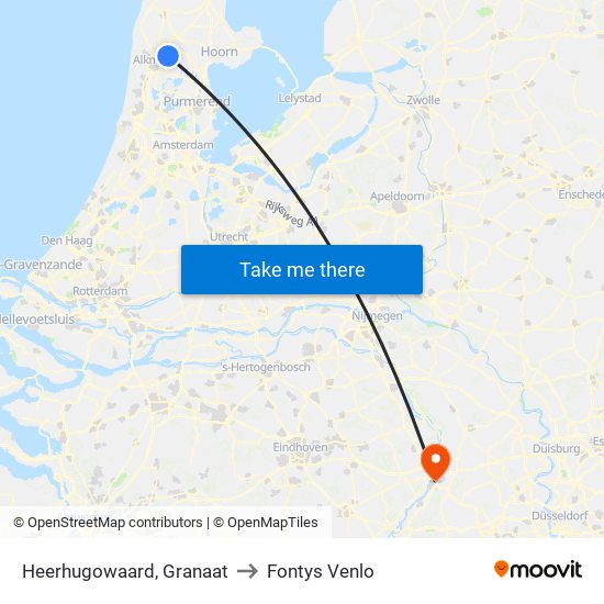 Heerhugowaard, Granaat to Fontys Venlo map