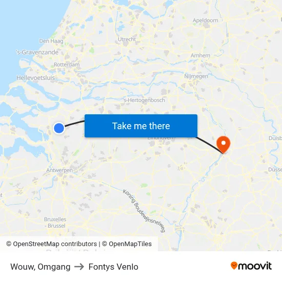 Wouw, Omgang to Fontys Venlo map