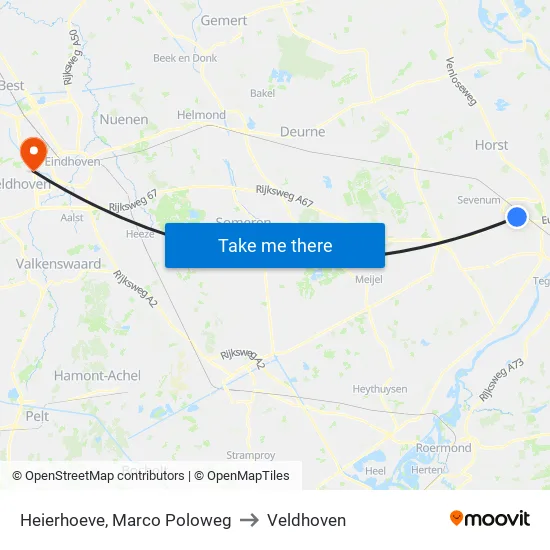 Heierhoeve, Marco Poloweg to Veldhoven map