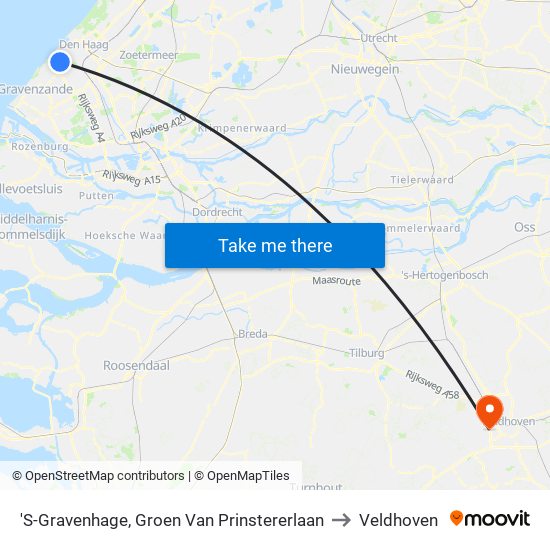 'S-Gravenhage, Groen Van Prinstererlaan to Veldhoven map