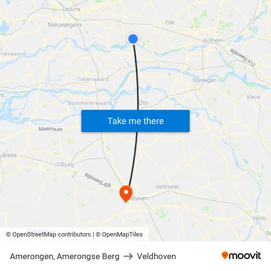 Amerongen, Amerongse Berg to Veldhoven map
