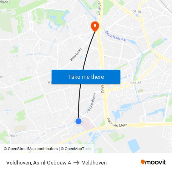 Veldhoven, Asml-Gebouw 4 to Veldhoven map