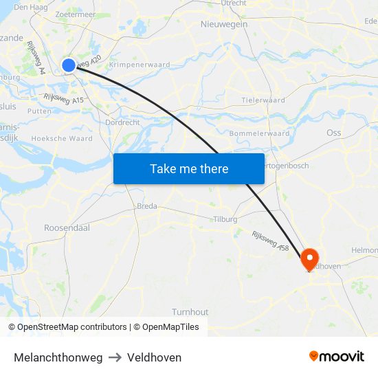 Melanchthonweg to Veldhoven map