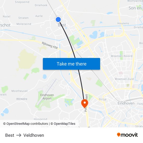 Best to Veldhoven map