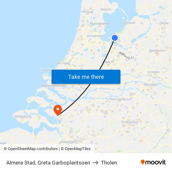 Almere Stad, Greta Garboplantsoen to Tholen map