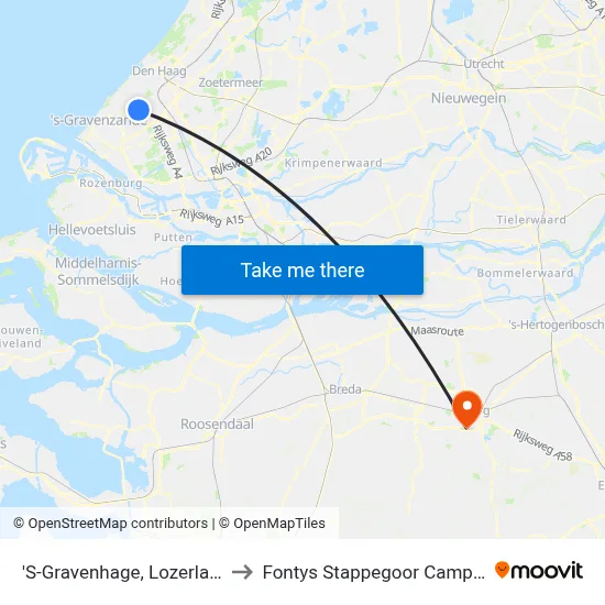 'S-Gravenhage, Lozerlaan to Fontys Stappegoor Campus map