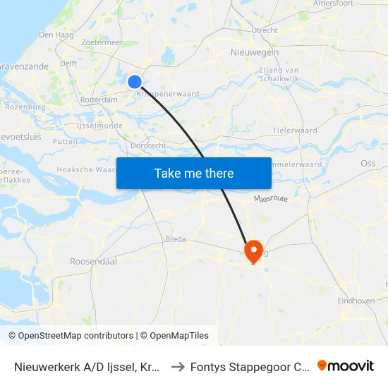 Nieuwerkerk A/D Ijssel, Kroonkruid to Fontys Stappegoor Campus map