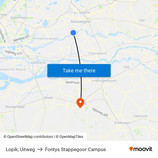 Lopik, Uitweg to Fontys Stappegoor Campus map