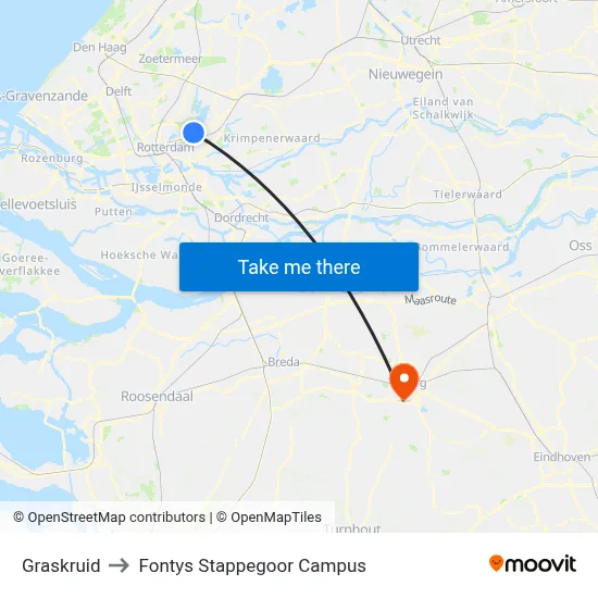 Graskruid to Fontys Stappegoor Campus map