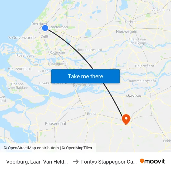 Voorburg, Laan Van Heldenburg to Fontys Stappegoor Campus map