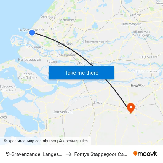 'S-Gravenzande, Langestraat to Fontys Stappegoor Campus map