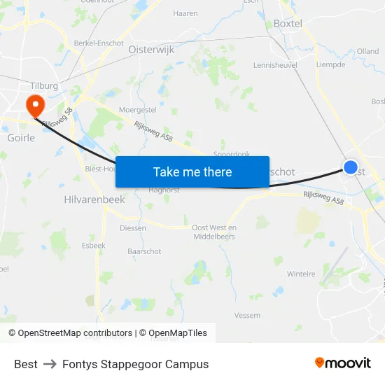 Best to Fontys Stappegoor Campus map