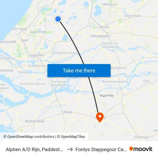 Alphen A/D Rijn, Paddestoelweg to Fontys Stappegoor Campus map