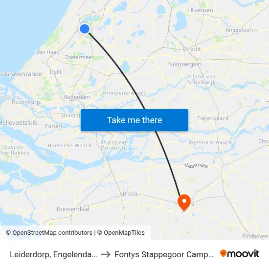 Leiderdorp, Engelendaal to Fontys Stappegoor Campus map