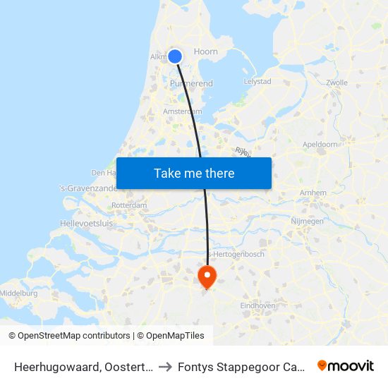 Heerhugowaard, Oostertocht to Fontys Stappegoor Campus map