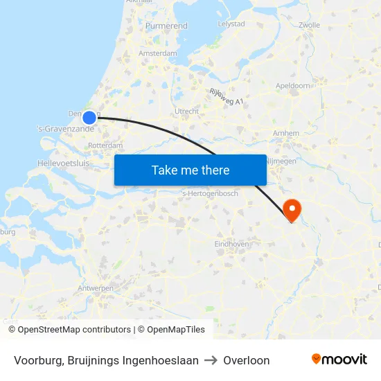 Voorburg, Bruijnings Ingenhoeslaan to Overloon map