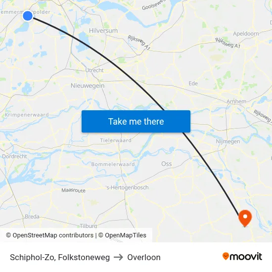 Schiphol-Zo, Folkstoneweg to Overloon map