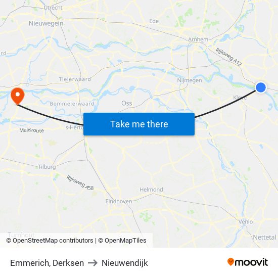 Emmerich, Derksen to Nieuwendijk map