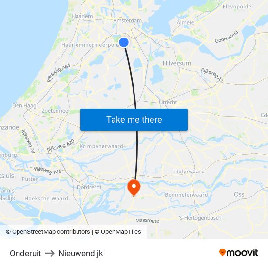 Onderuit to Nieuwendijk map